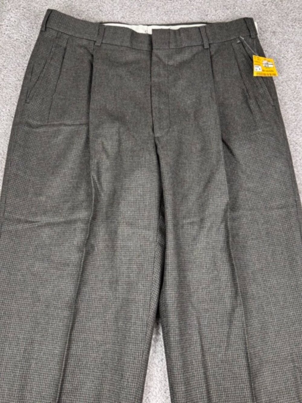 Vintage Christian Dior Monsieur Wool Pants Men's 34 Green Wool Trousers Pleated